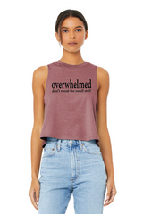 Overwhelmed Racerback Cropped Tank