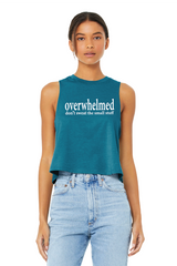 Overwhelmed Racerback Cropped Tank