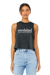 Overwhelmed Racerback Cropped Tank