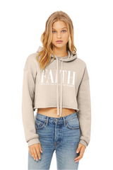 Faith Sponge Fleece Cropped Hoodie