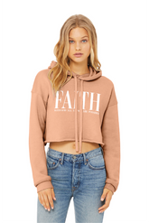 Faith Sponge Fleece Cropped Hoodie